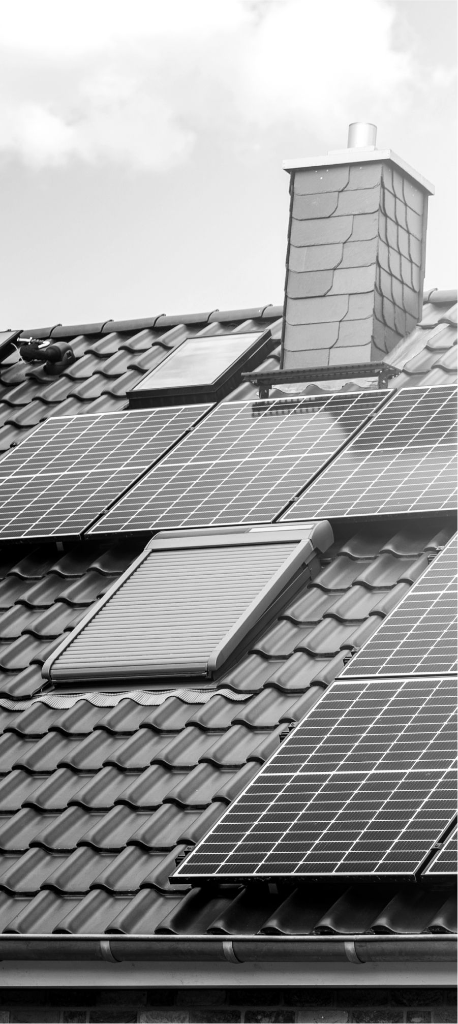 A home roof with Solar Panels installed